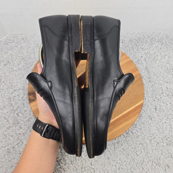 Mephisto Mens 8.5 Black Leather Casual Comfort Slip On Daily Loafer Portugal - Picture 7 of 15